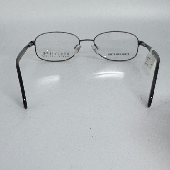 Genevieve Paris Design Eyeglass Frames Matte Black/Silver 51/18/135 17036 - Picture 3 of 7